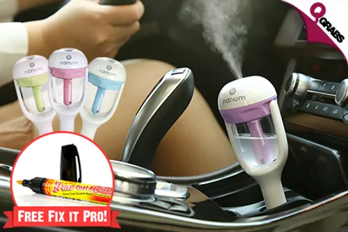 From QR59 Improve the air with a Car Air Humidifier - Comes with a FREE Car Scratch Repair Filler! (Up to QR198 Value)